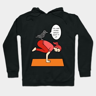 Yoga pose -cute crow Hoodie